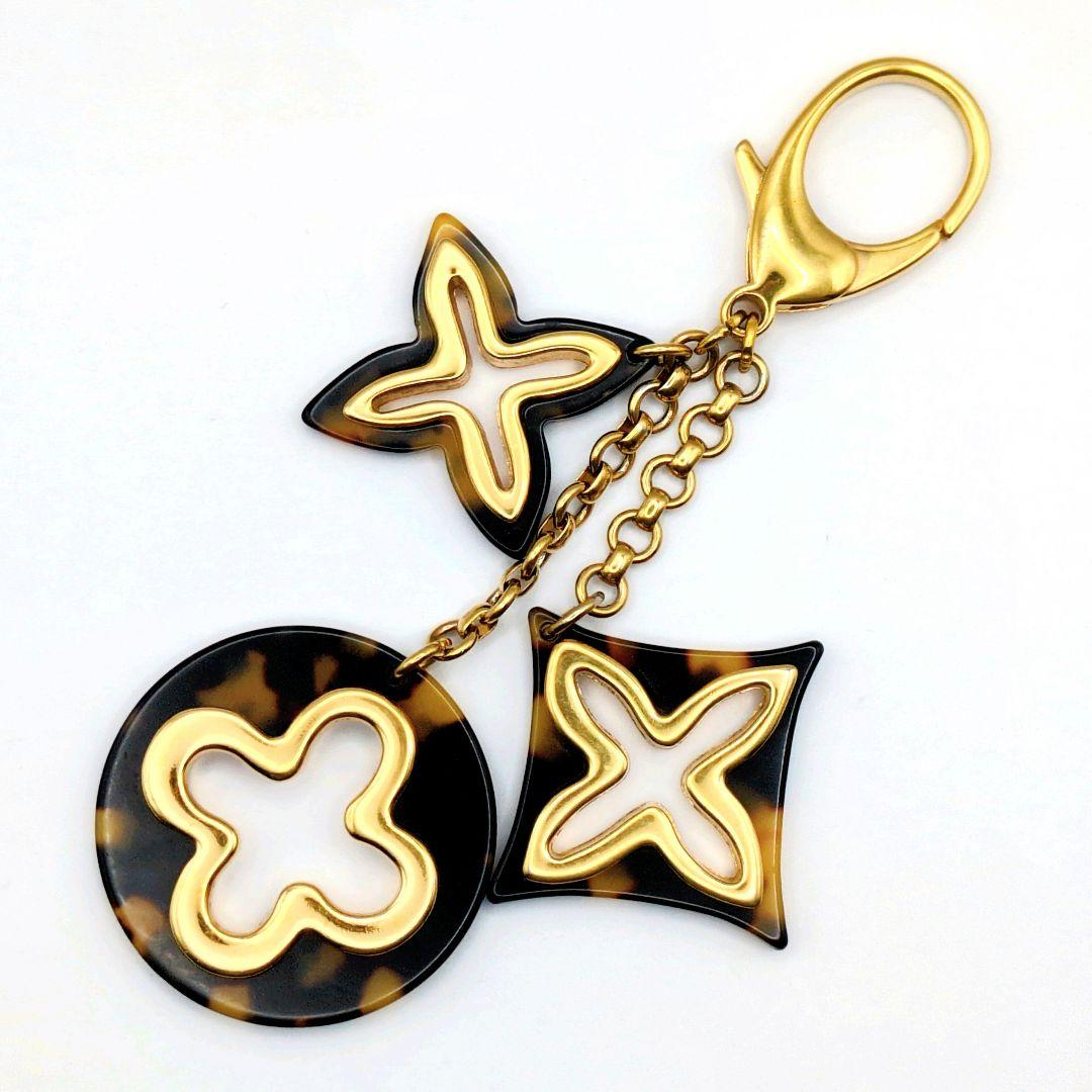 美品✨ルイヴィトン ビジューサック アンソレンス フラワー べっ甲 チャーム