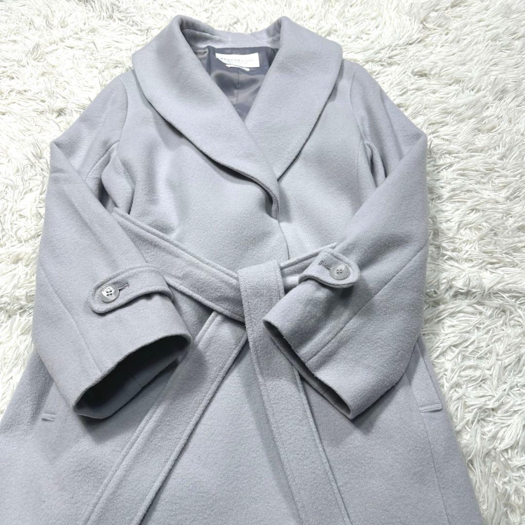 プロポーションボディドレッシング　ウールガウンコート　ダスティグリーン　PS