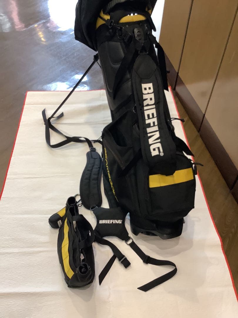 BRIEFING ゴルフバッグ ブラック/イエロー　ビームスとの限定品9点セット