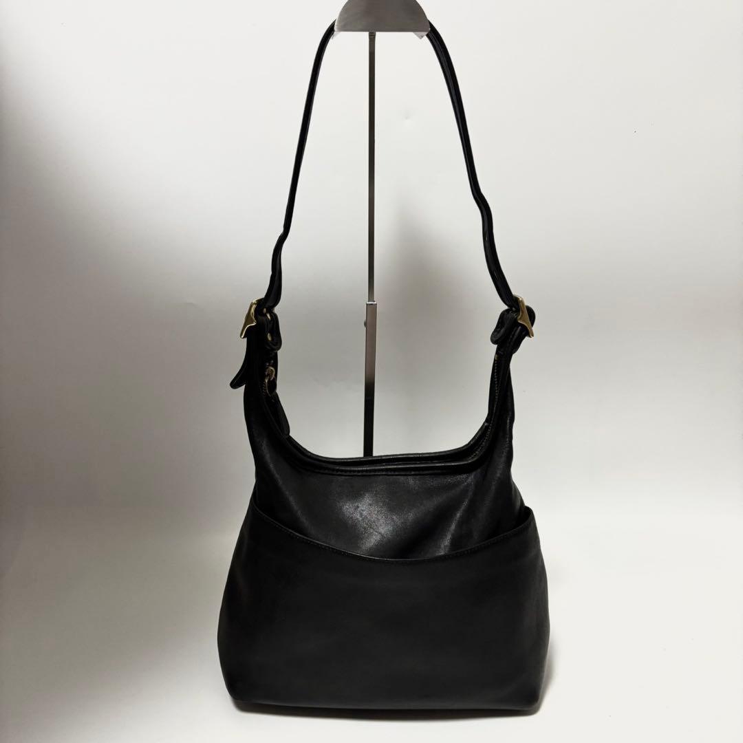 専用COACH ワンショルダーバッグ グレインレザー 肩掛け 黒 9058