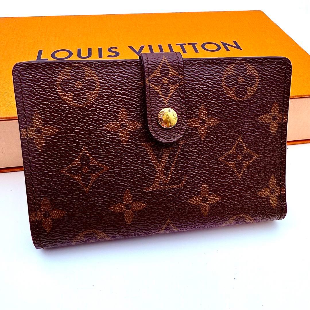 極上美品　ルイヴィトン　モノグラム　ヴィエノワ がま口　二つ折り財布