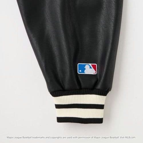 【タグ付き・未使用品L】ドジャース◎ワッペン刺繍◎メルトンスタジャン◎黒