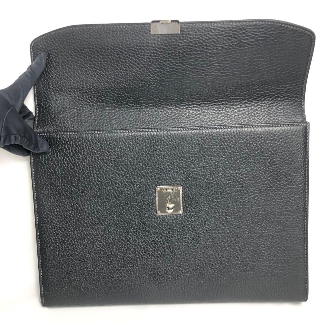 Burberrys バーバリー セカンドバッグ クラッチバッグ レザー ブラック