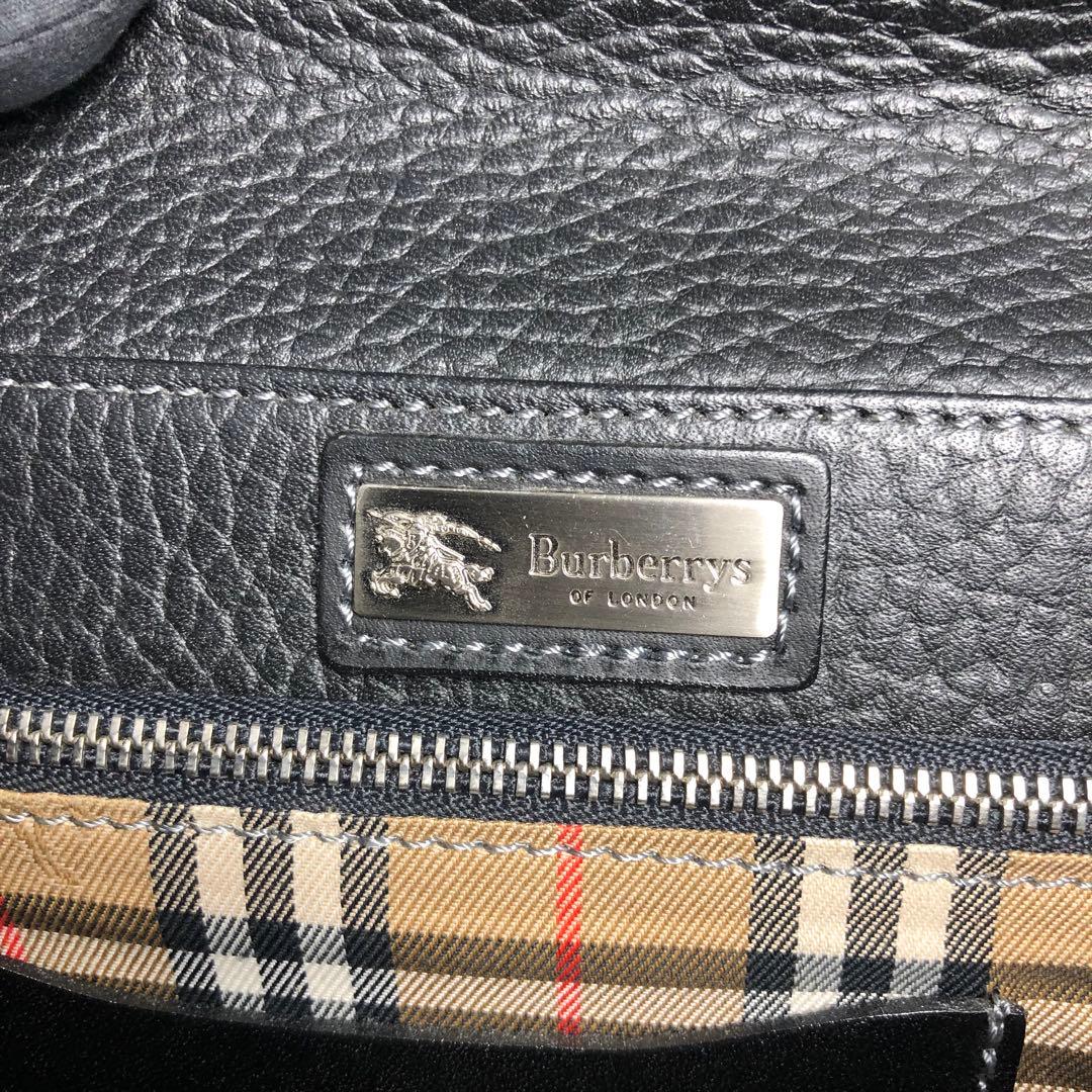 Burberrys バーバリー セカンドバッグ クラッチバッグ レザー ブラック
