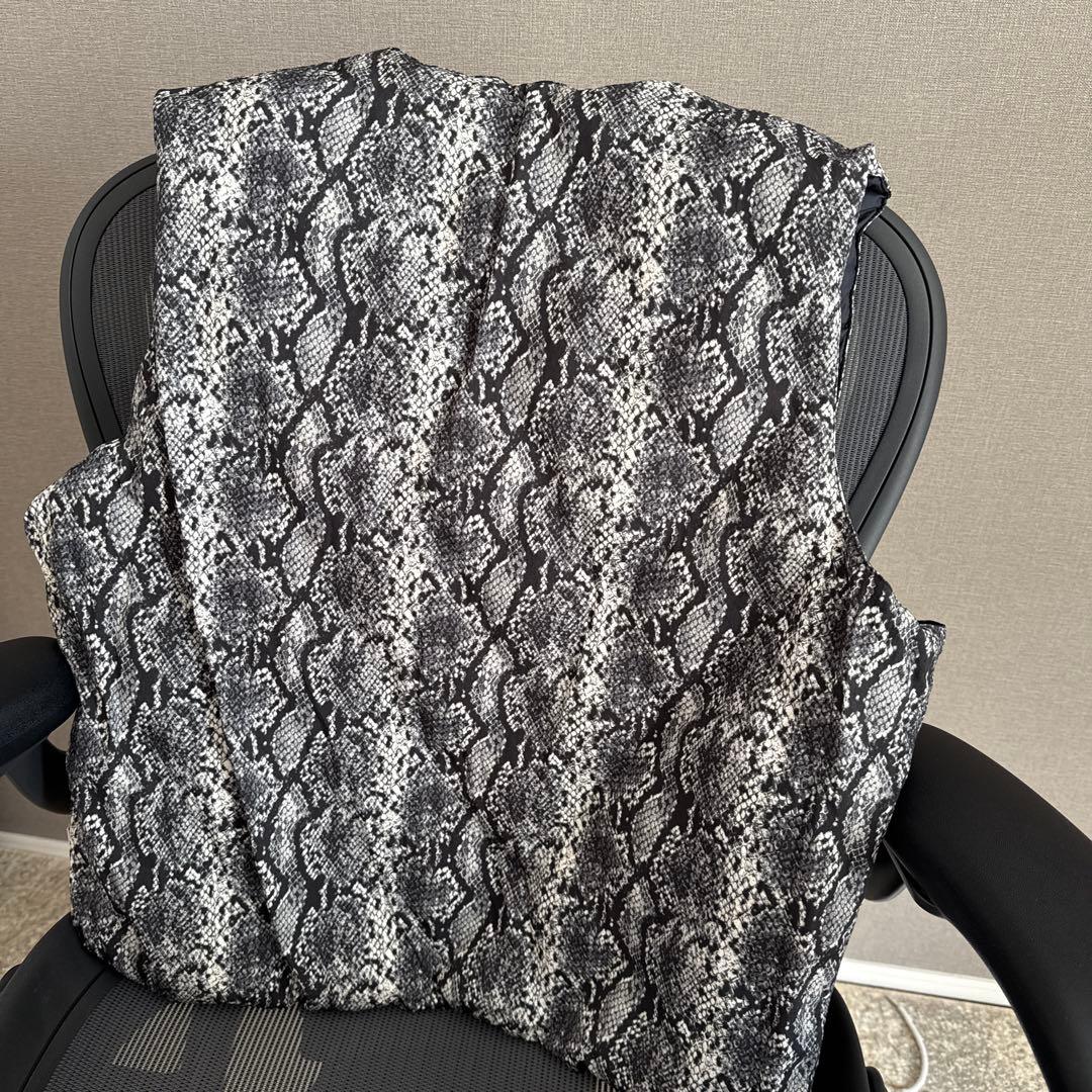 きのSTUSSY WORKGEAR リバーシブル ダウンベスト パイソン柄