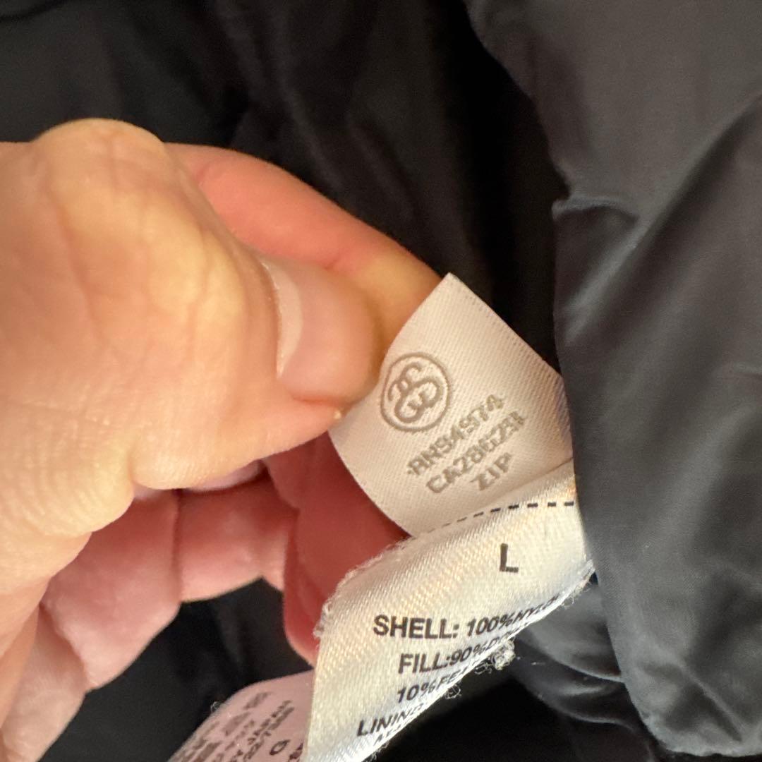 きのSTUSSY WORKGEAR リバーシブル ダウンベスト パイソン柄