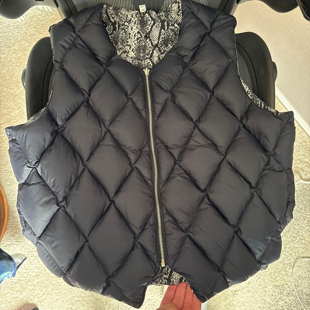 きのSTUSSY WORKGEAR リバーシブル ダウンベスト パイソン柄