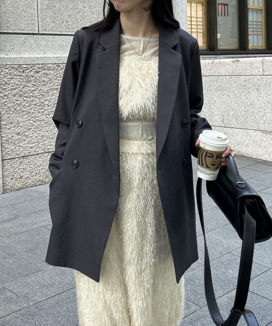 新品 Wテーラージャケット ブラウン