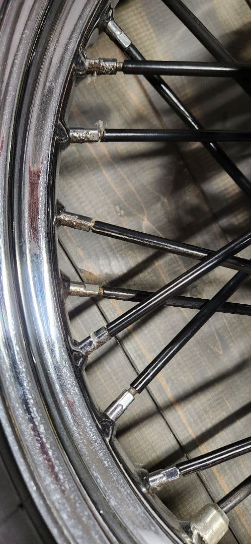 ハーレー　１９インチホイール　バリ山タイヤ付き　#無事故品