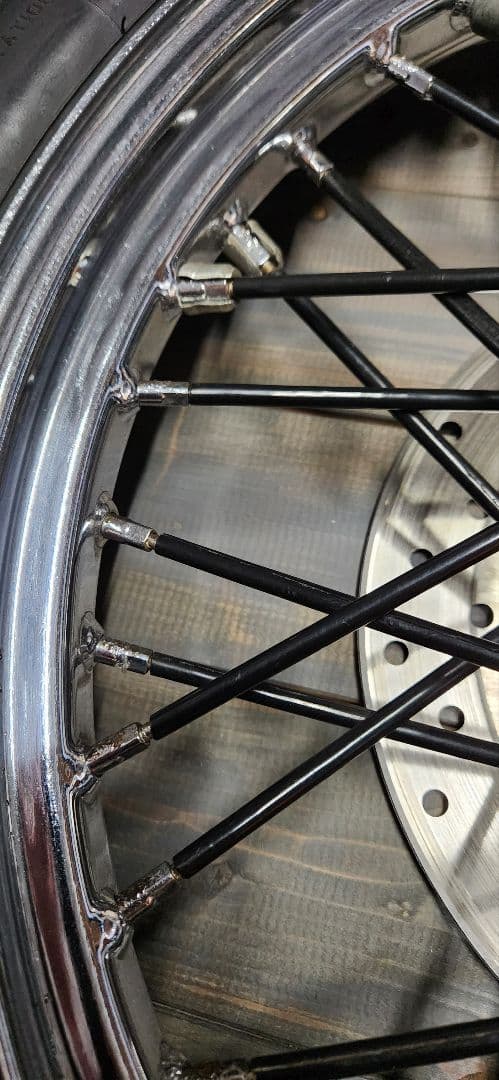 ハーレー　１９インチホイール　バリ山タイヤ付き　#無事故品