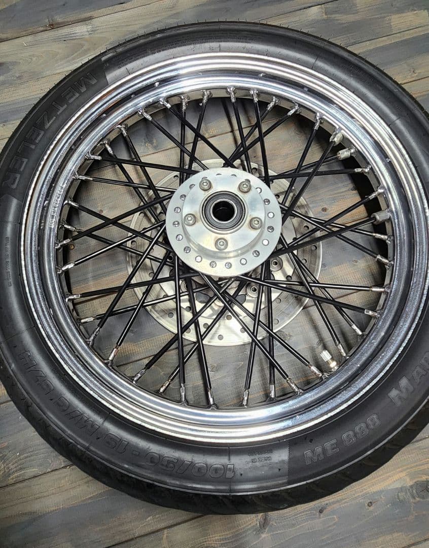 ハーレー　１９インチホイール　バリ山タイヤ付き　#無事故品