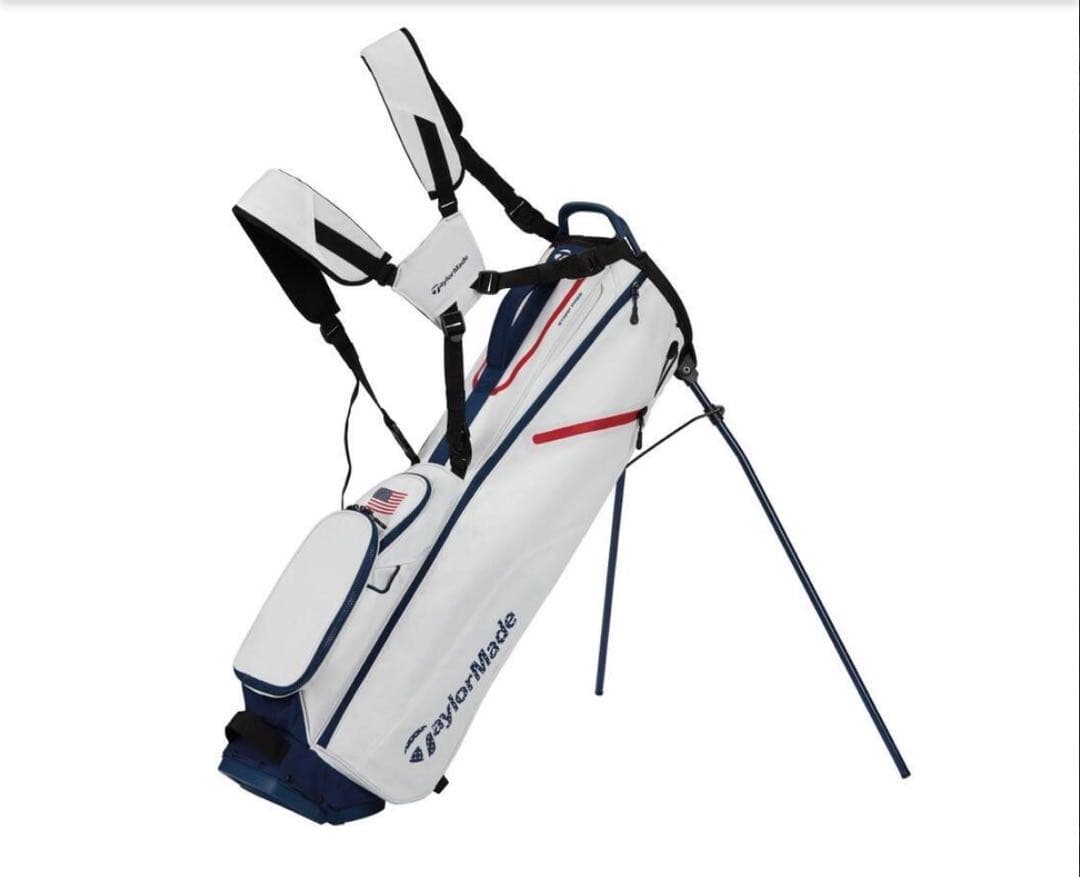 ［新品］TaylorMade キャディバッグ グレー/ホワイト/レッド
