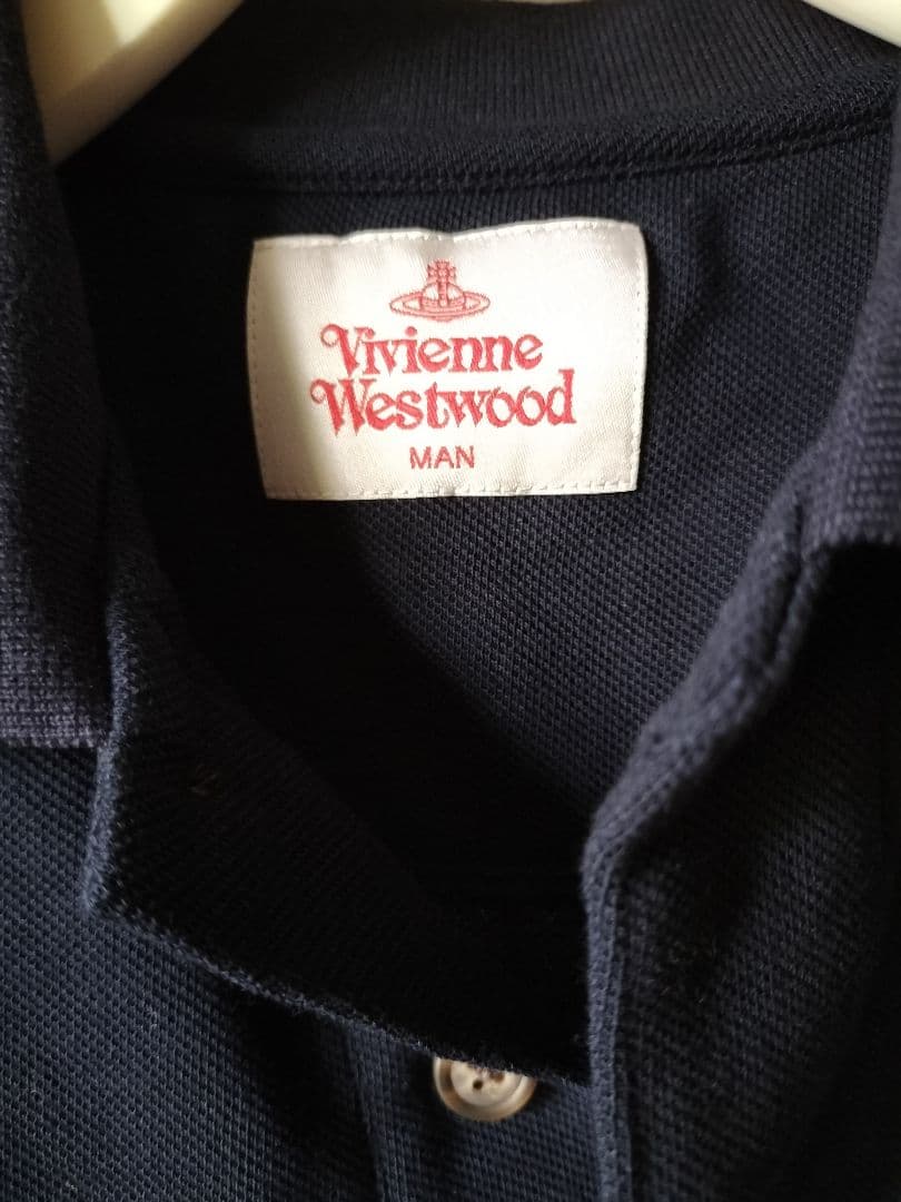 新品メンズVivienne Westwood ネイビー ポロシャツＬサイズ
