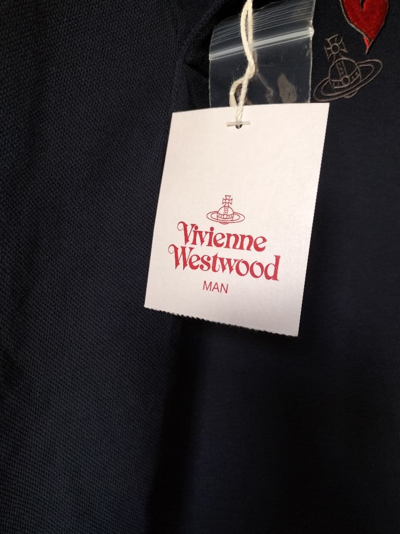 新品メンズVivienne Westwood ネイビー ポロシャツＬサイズ
