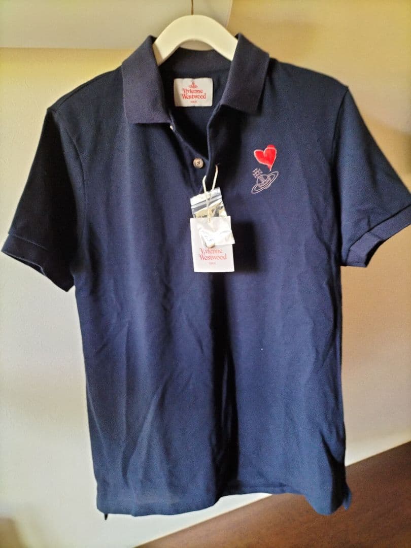 新品メンズVivienne Westwood ネイビー ポロシャツＬサイズ