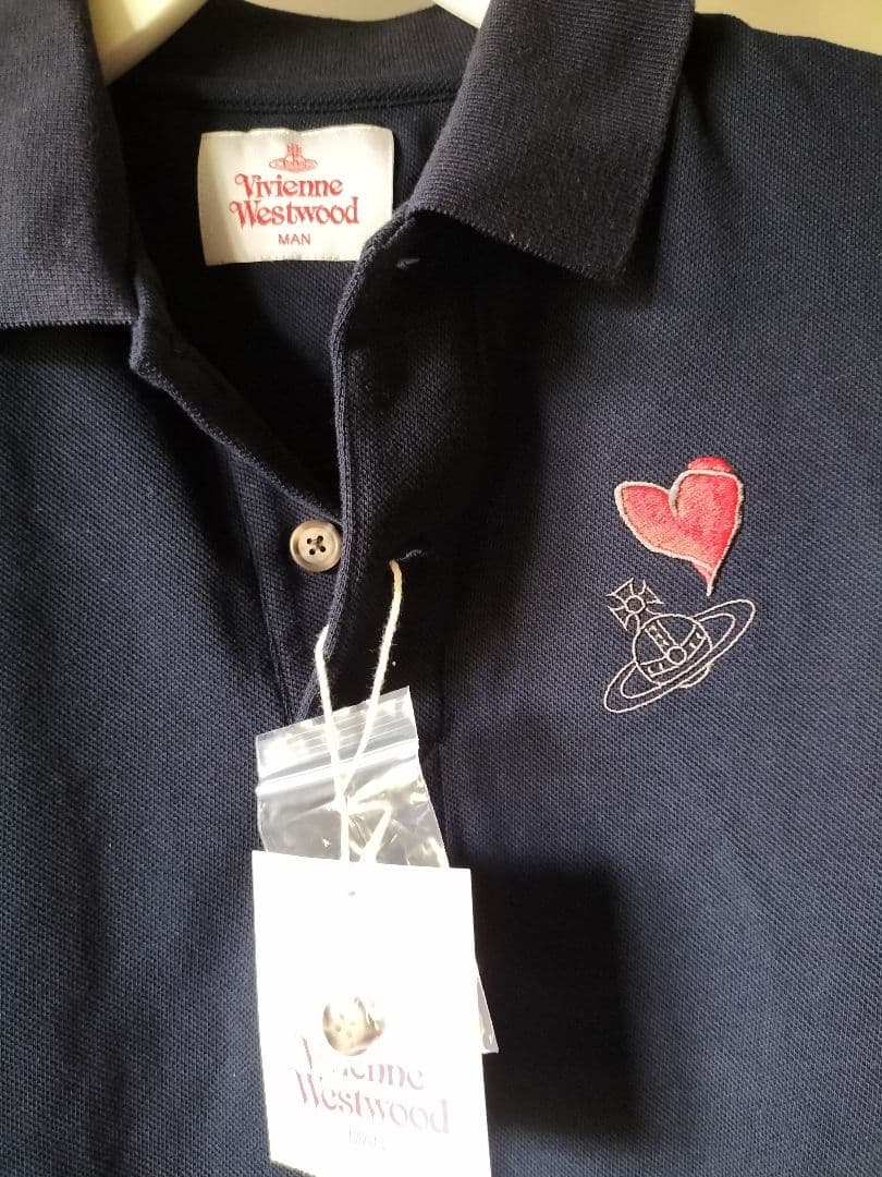 新品メンズVivienne Westwood ネイビー ポロシャツＬサイズ