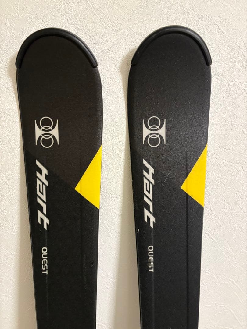 HART QUEST スキー 板 黒/黄色 ポールセット