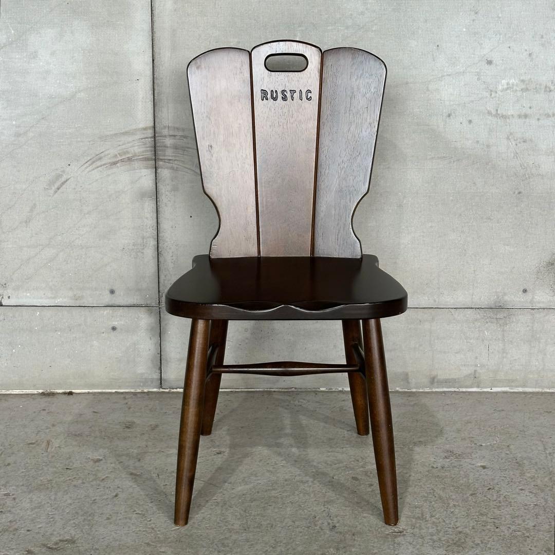 ✦karimoku✦ カリモク RUSTIC チェア／ニング 椅子／昭和レトロ