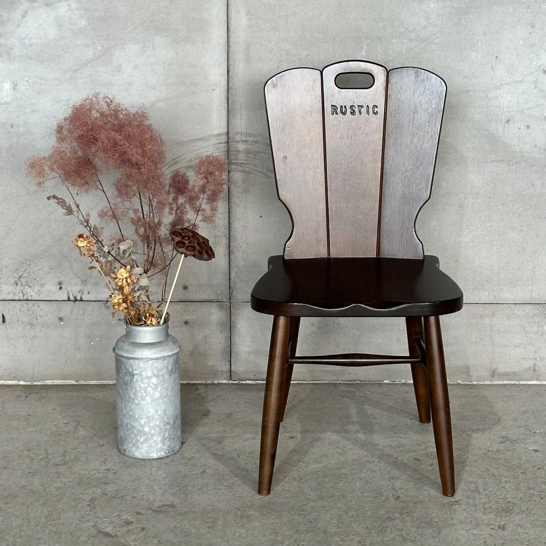 ✦karimoku✦ カリモク RUSTIC チェア／ニング 椅子／昭和レトロ