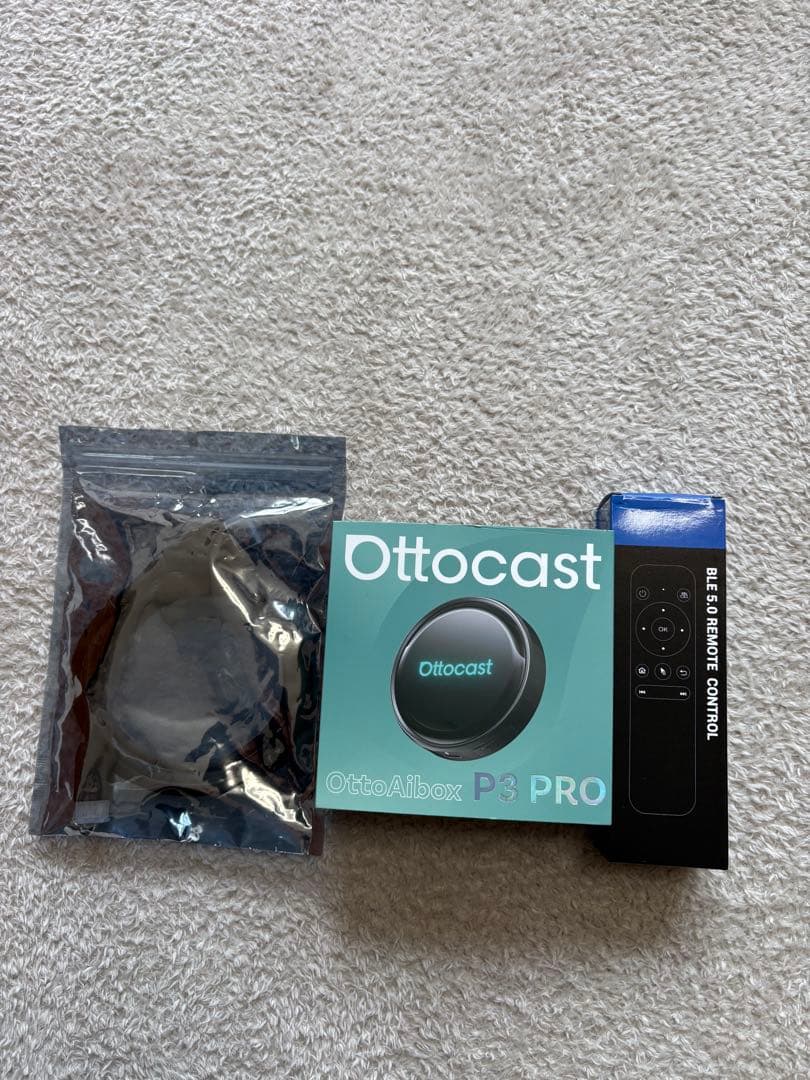 オットキャストOttoAibox P3プロ リモコン、hdmiケーブル付属