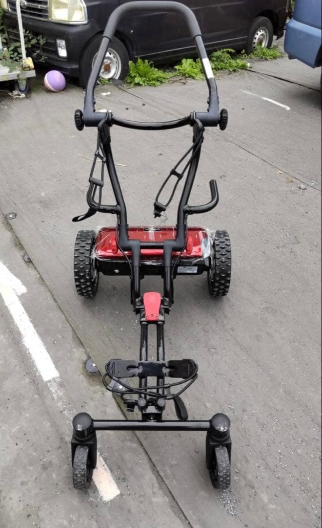 折りたたみ式電動ゴルフカート CT-2000-BA-R2 リモコン付き（レッド)