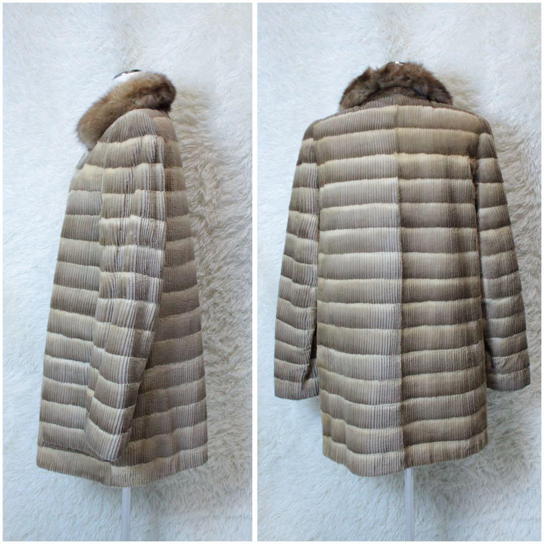 希少  CHIE ロイヤルチエ リバーシブル ファーコート ベージュ