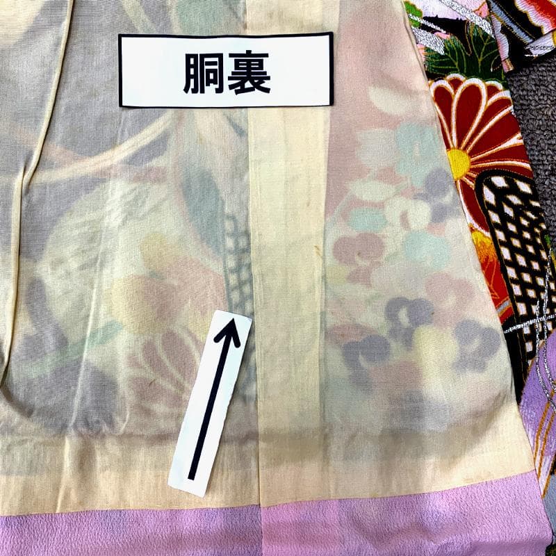 507ax13□お宮参り セミアンティーク 女児 祝い着 着物 七五三にも□美品
