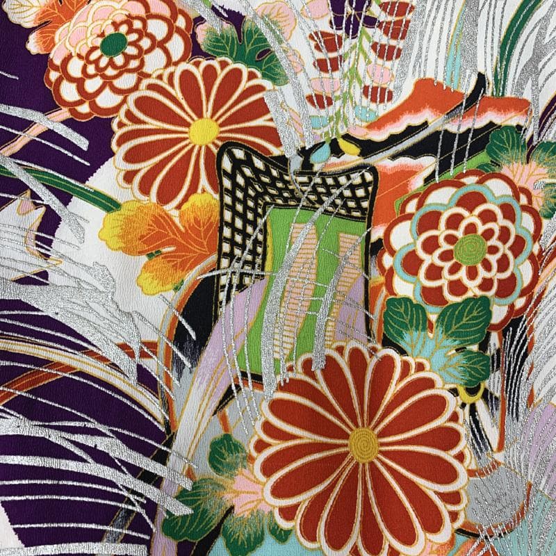 507ax13□お宮参り セミアンティーク 女児 祝い着 着物 七五三にも□美品