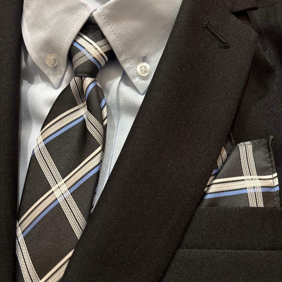 極美品　voww　165A 卒服　ブラック　スーツセット5点　タキヒョー　黒