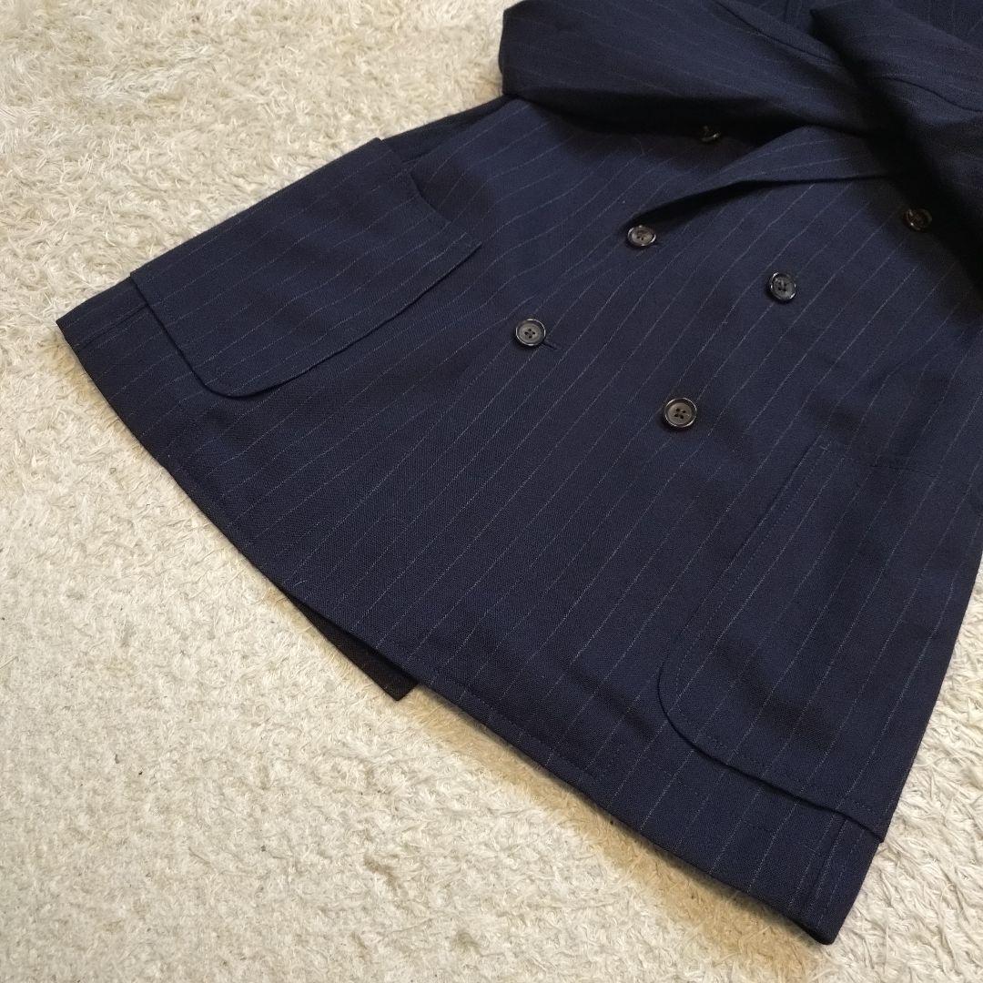 美品⭐トゥモローランド　ピルグリム　テーラードジャケット　ダブル　ネイビー　3L