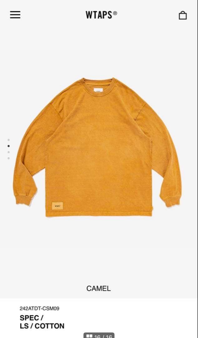 WTAPS 24AW SPEC LS COTTON CAMEL サイズM