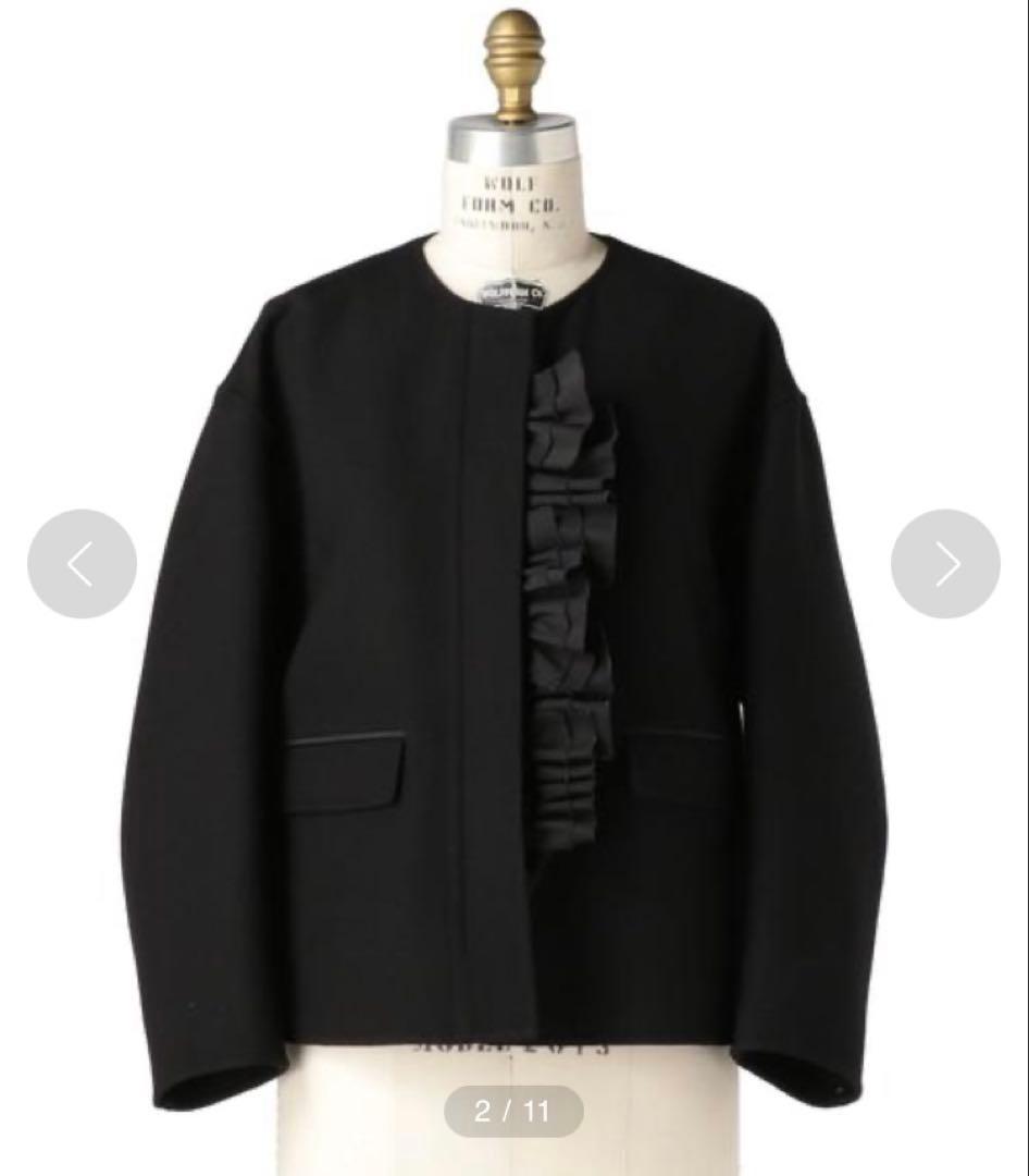 ドゥロワー Drawer ケヌキノーカラーフリルジャケット