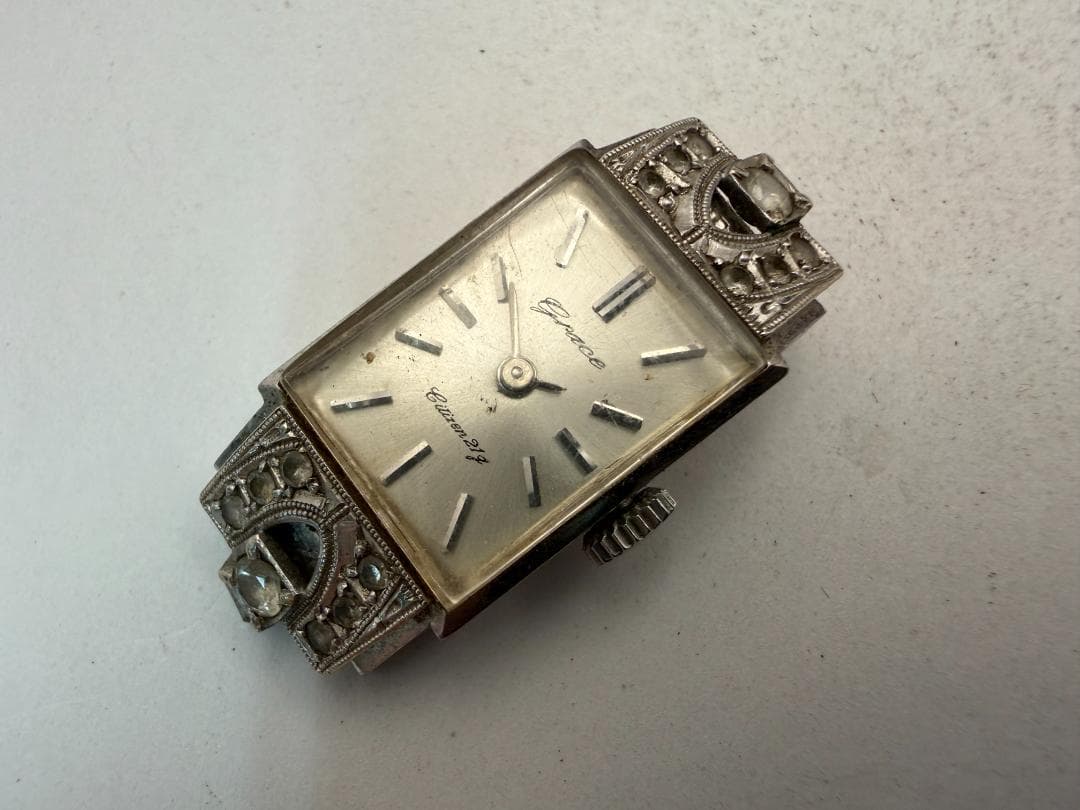 u*i様 f2873 grace グレース 腕時計 K14WG 手巻き ビンテー