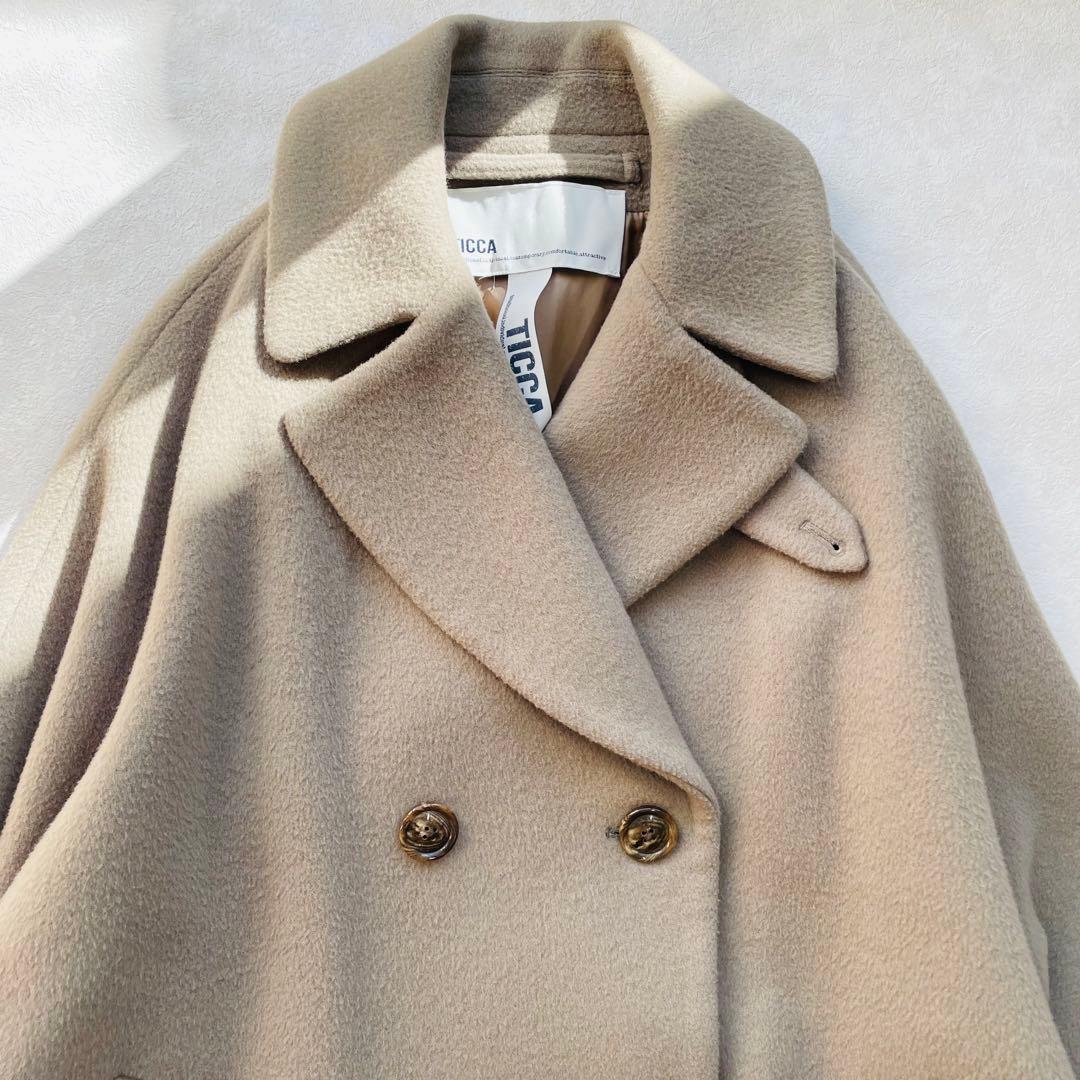 美品✴︎Ticca テントコート 希少カラー スタンド ウール ティッカ