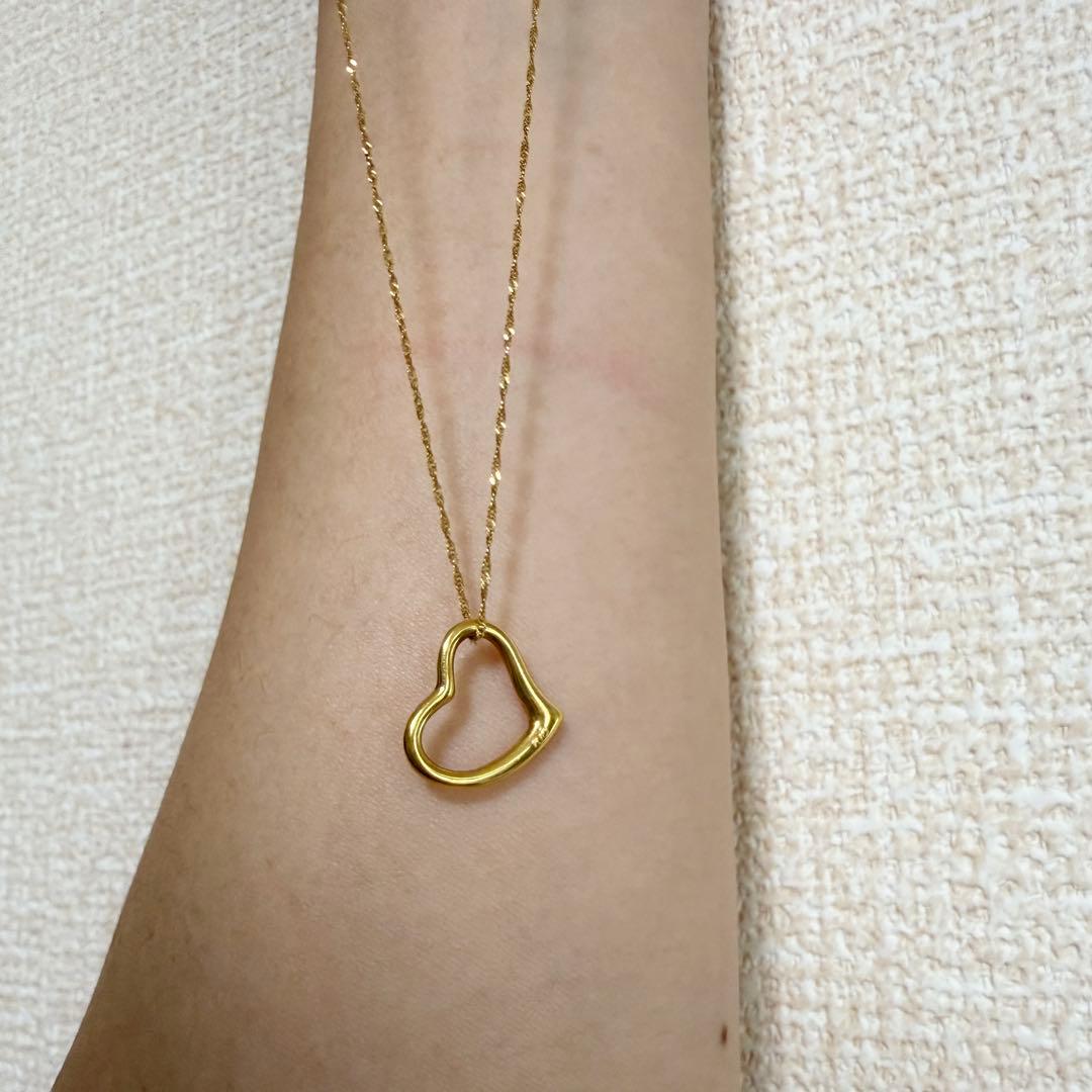 【限定値下げ】Tiffany＆Co. オープンハート ネックレス K18