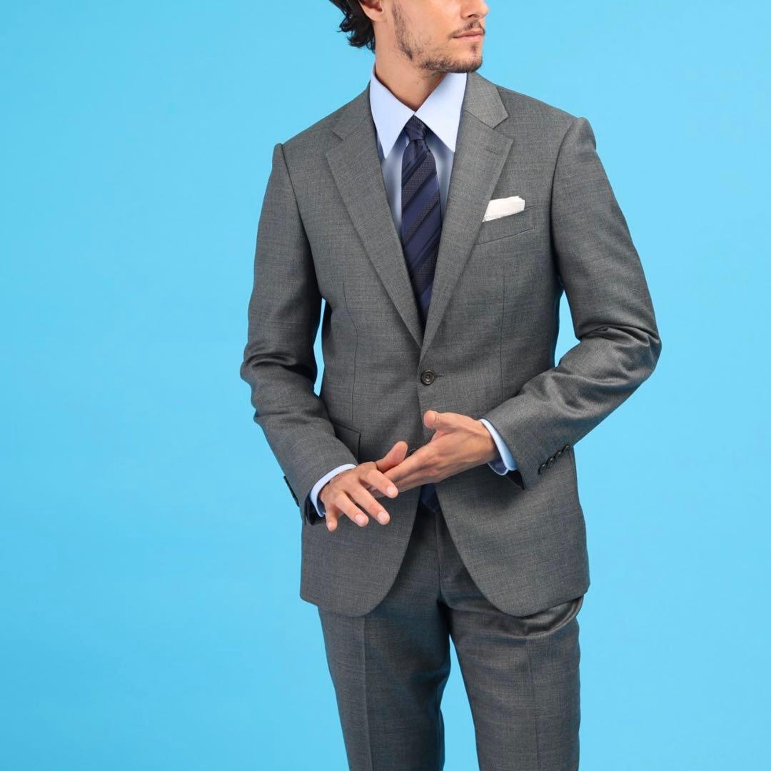 【新品】TAKEO KIKUCHI スーツ L グレー ブリティッシュ秋冬