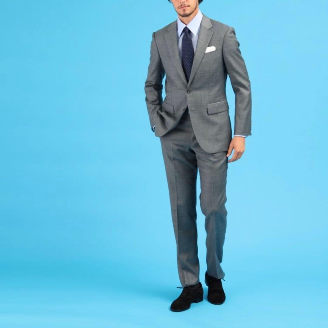 【新品】TAKEO KIKUCHI スーツ L グレー ブリティッシュ秋冬