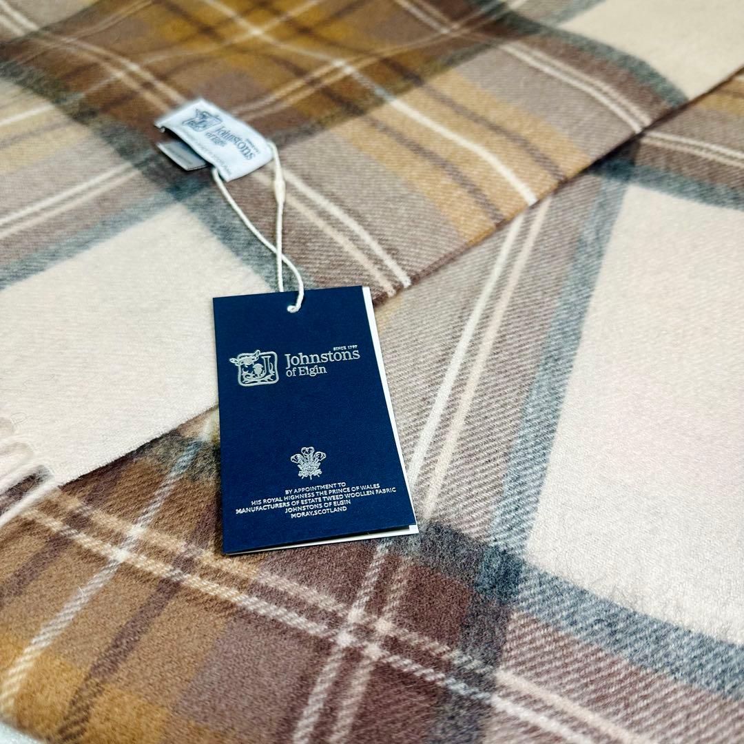 ジョンストンズ 大判ストール スコットランド　色: チェック