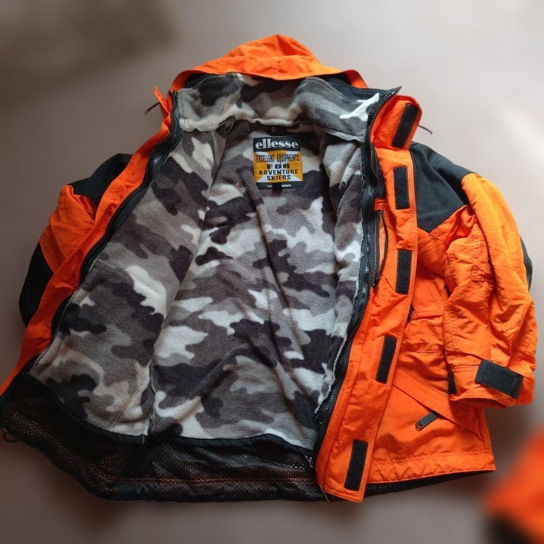 松*様 ellesse オレンジ 防水ジャケット・パンツセット、スキー、スノボー