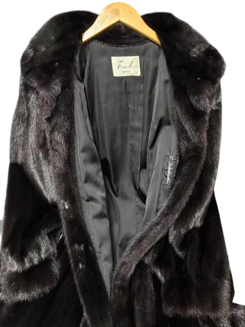 美品　MOONBAT　ミンクコート　柔らか　ロング丈　毛皮　艶◎　柔らか