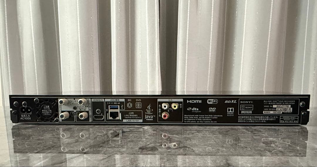 【ジャンク品】SONY BDZ-ZT1700 ブルーレイレコーダー