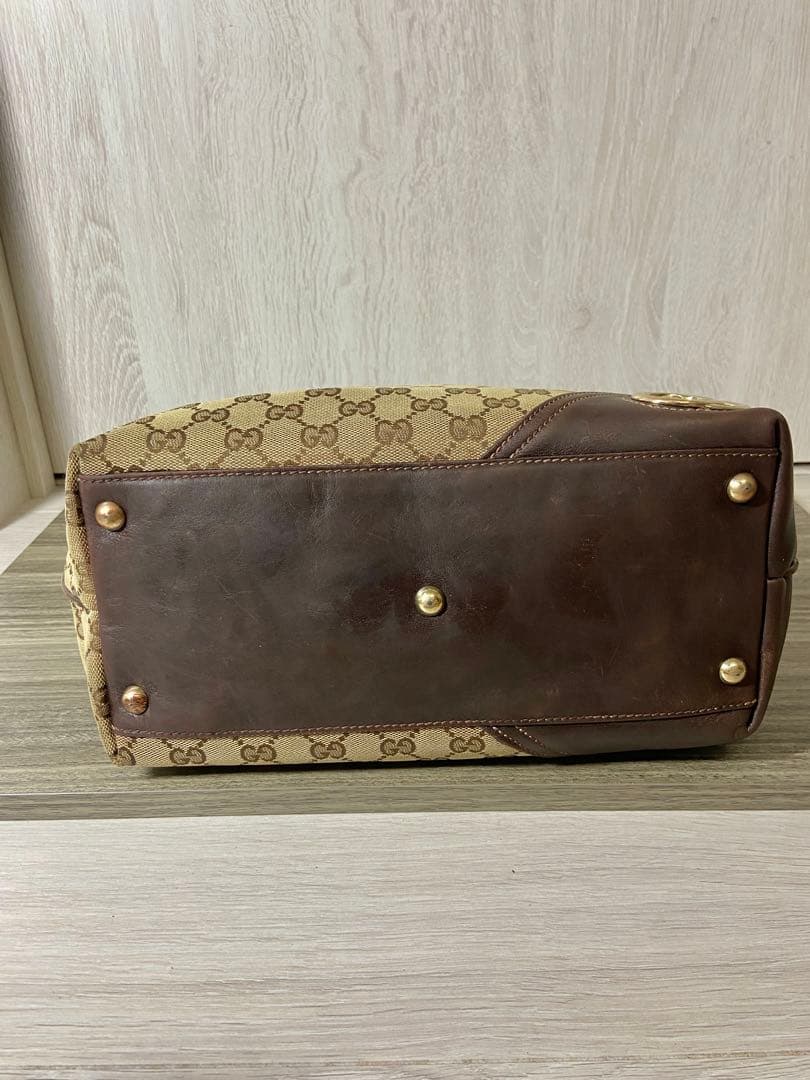 GUCCI トートバッグ GG柄　キャンバス　インターロッキング　シェリー