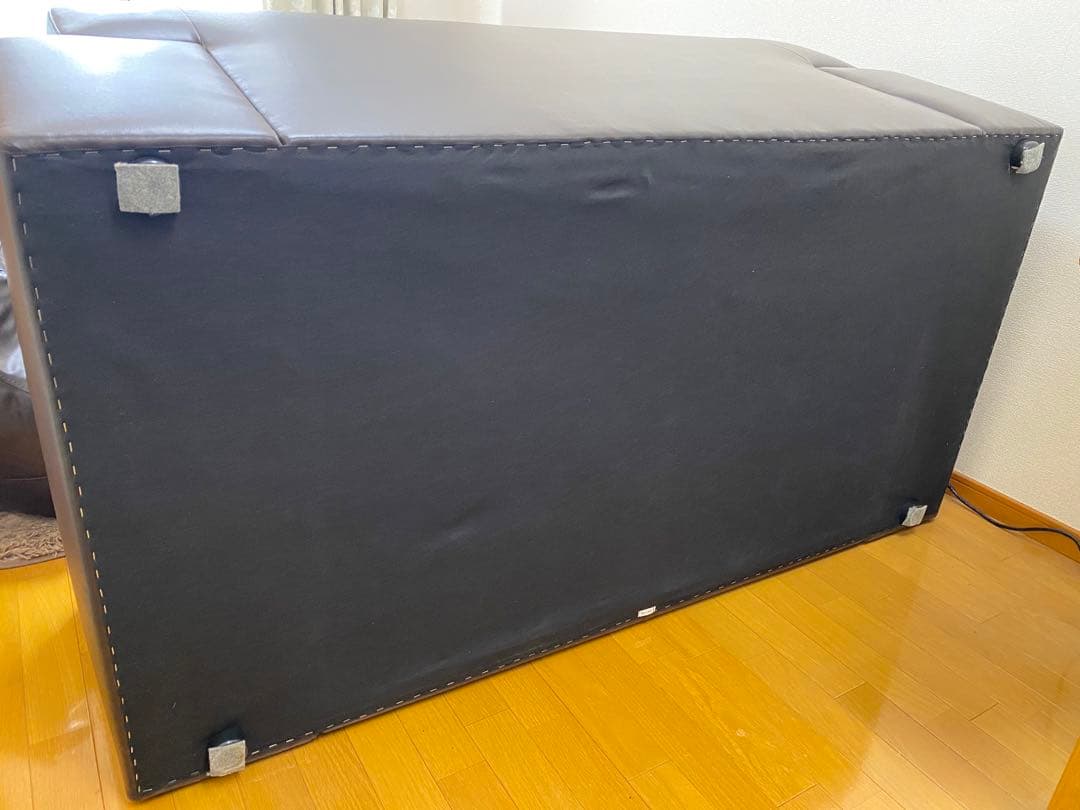 【美品】ニトリ 2人掛け 本革ワイドソファ