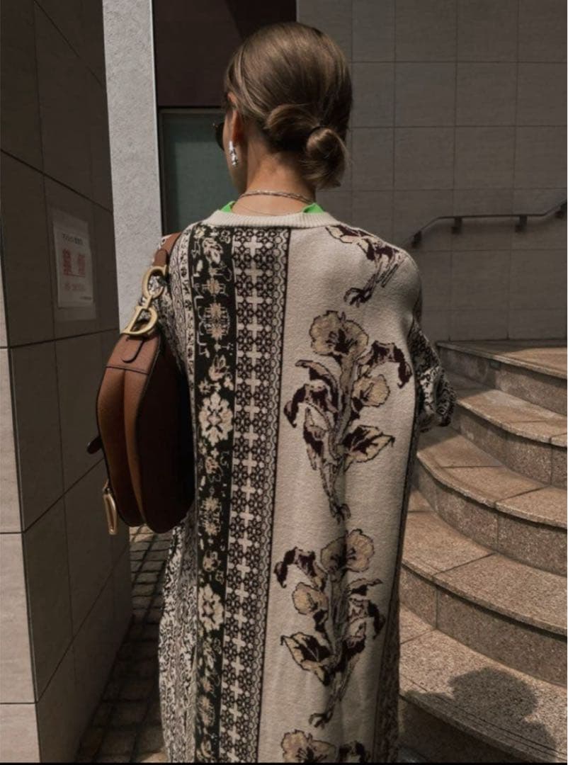 ワンピース Ameri IMANE JACQUARD KNIT DRESS S