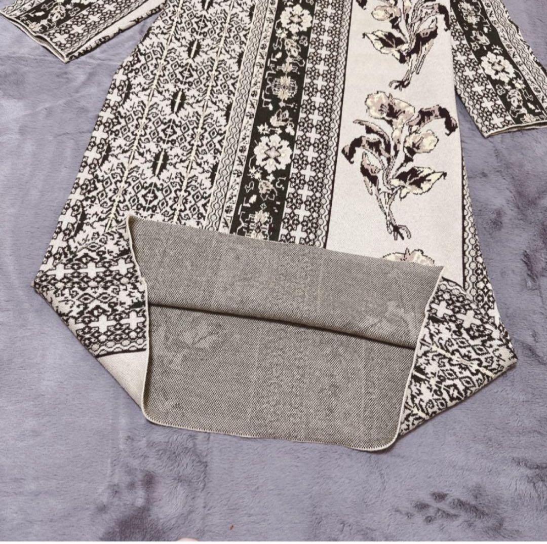 ワンピース Ameri IMANE JACQUARD KNIT DRESS S