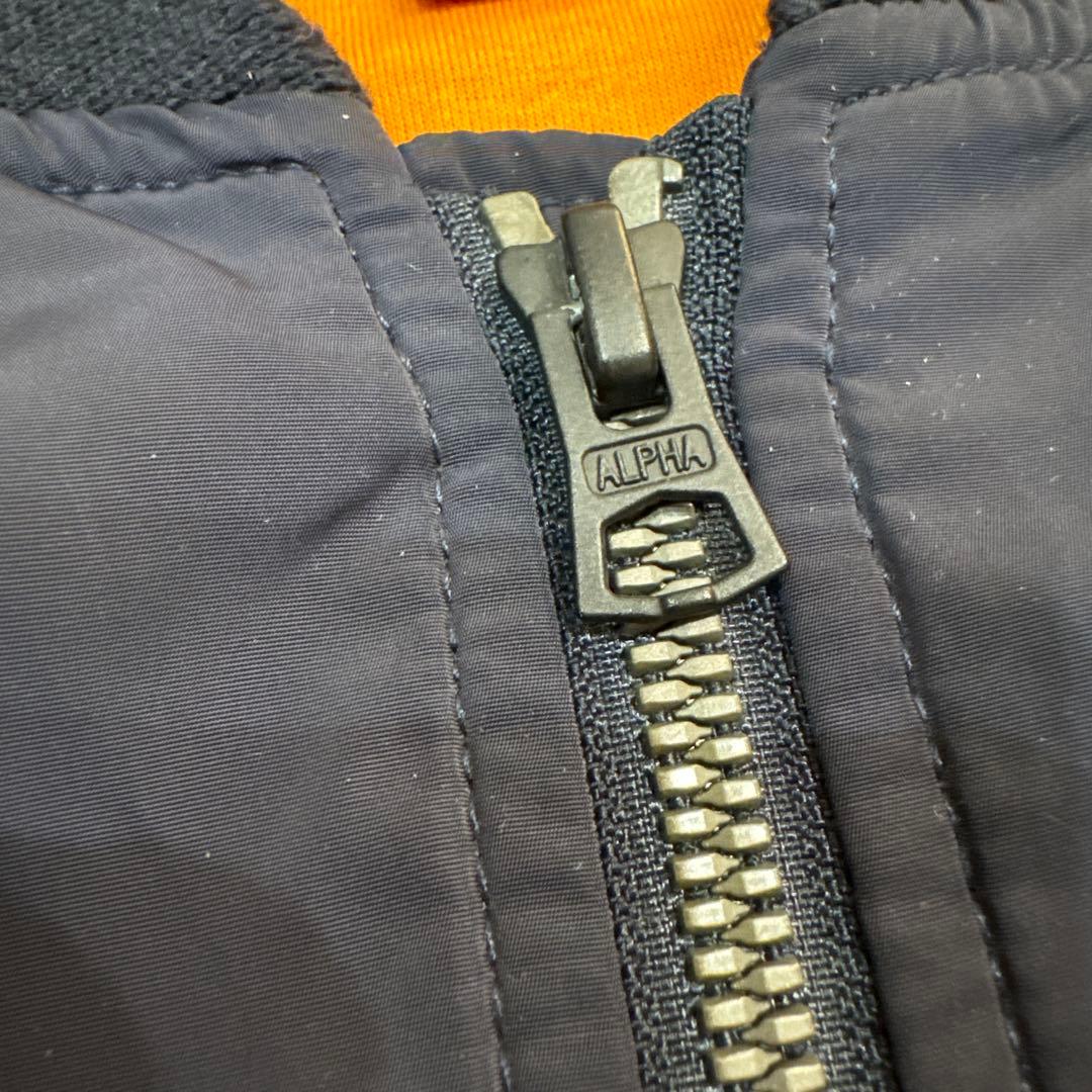 ALPHA INDUSTRIESアルファ　ma1フライトジャケット　ネイビーXL