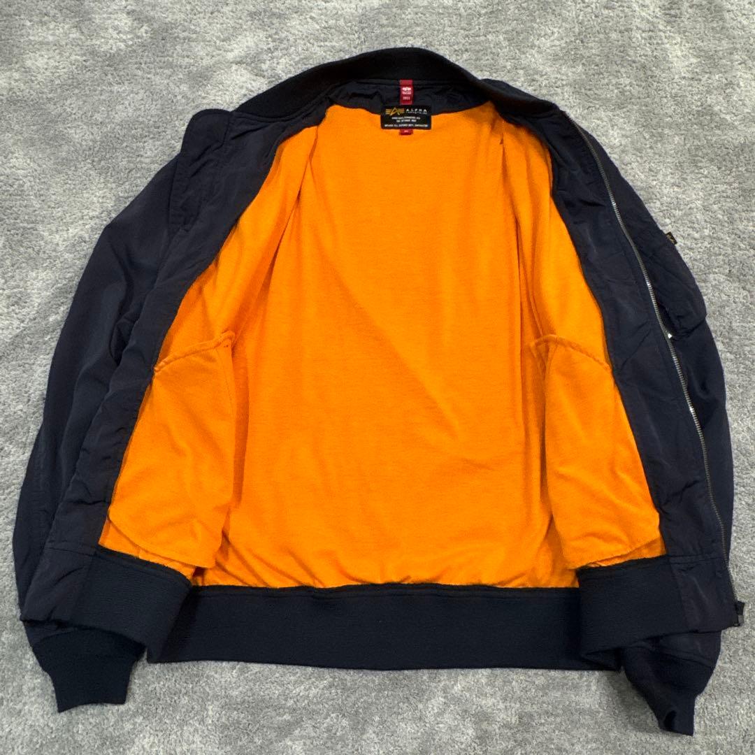 ALPHA INDUSTRIESアルファ　ma1フライトジャケット　ネイビーXL