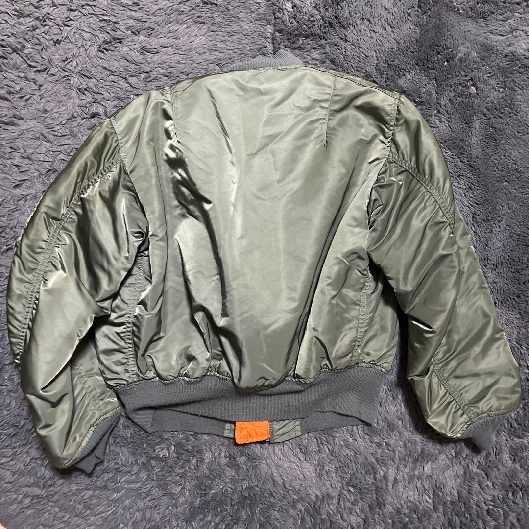 USA製 ma-1 フライトジャケット 90s ALPHA社　カーキ