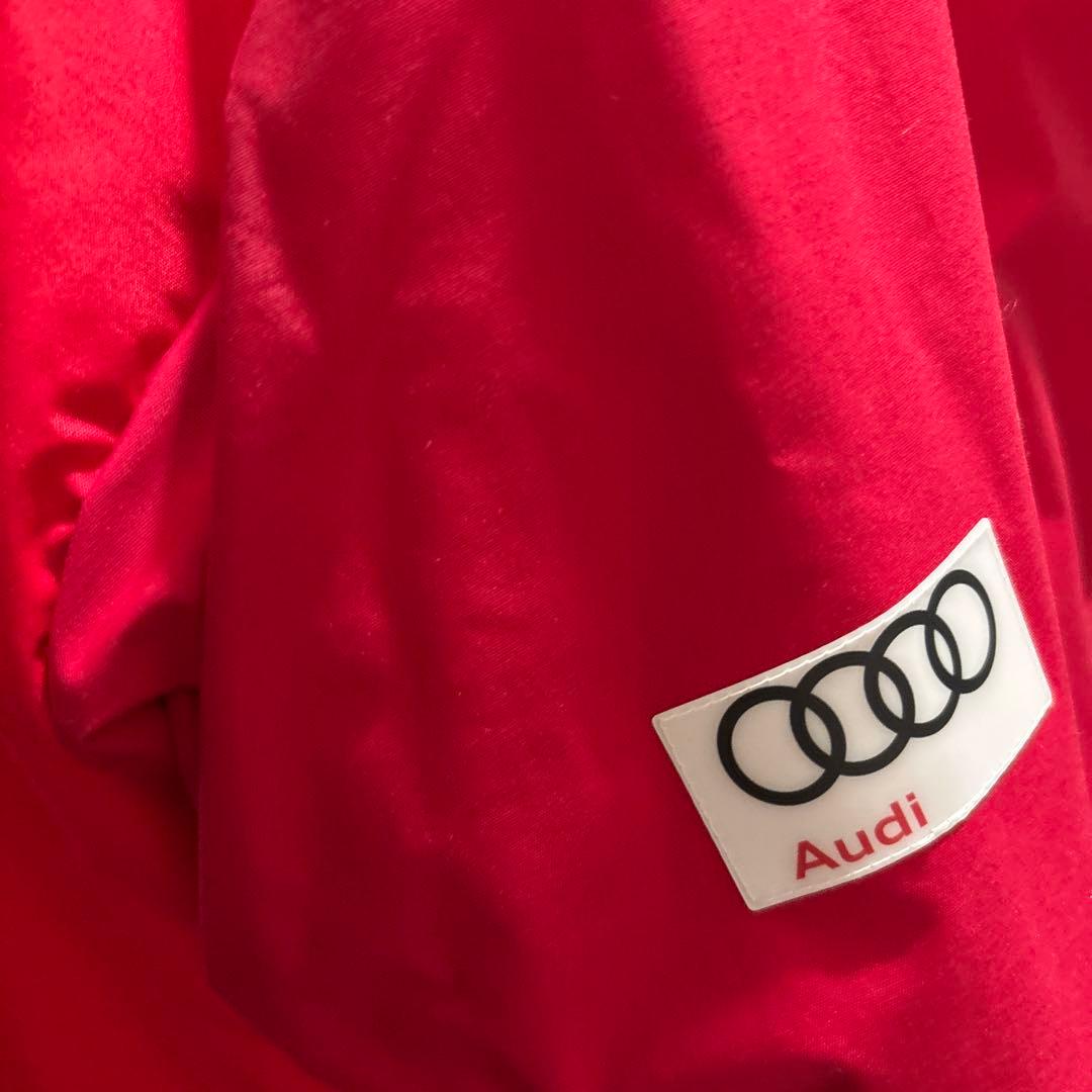 DESCENTE 赤 黒フード付き スキーウェア上下セット