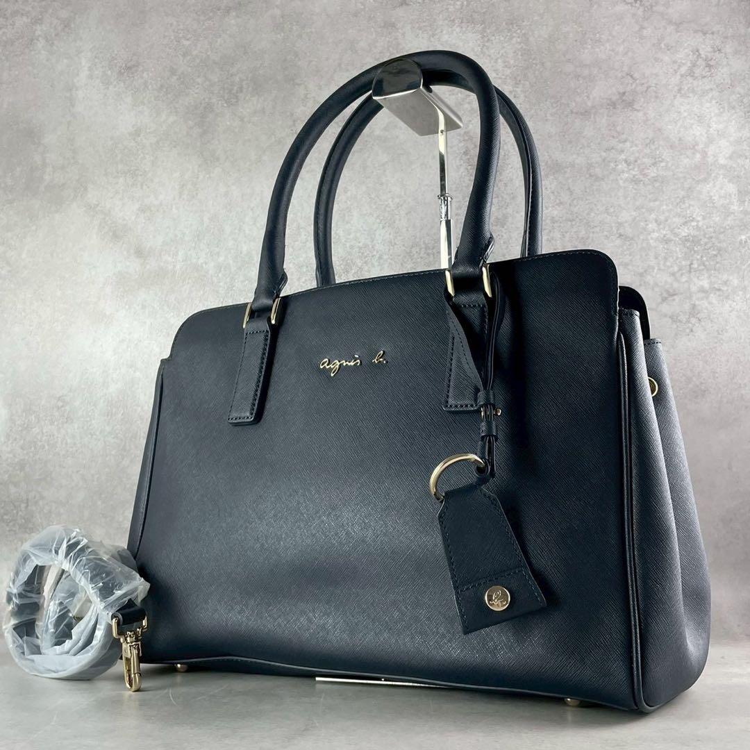 極美品✨A4可　アニエスベー 2way トートバッグ オールレザー 肩掛け